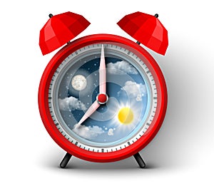 Circadian rhythm vector alarm clock 3d poster