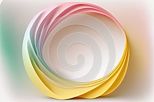 Circle 3d Pastel ribbon