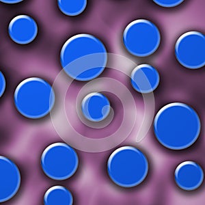 Circle Abstract Design Blue motif, marun background, Digital textile design