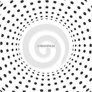 Circle abstract doted vortex technology background