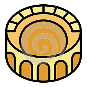 Circle amphitheater icon vector flat