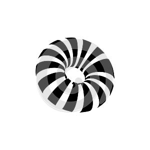 Circle animation in donut shape vector