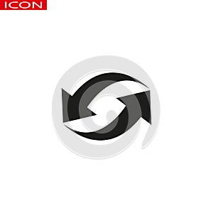 Circle arrow icon related to refresh, reload or repeat - Vector