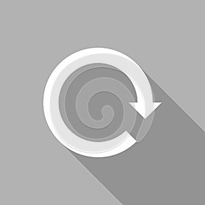 Circle arrow icon. Reload refresh rotation reset repeat sign symbol.