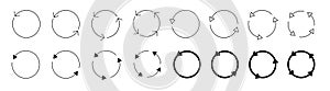 Circle arrow icon set. circular arrow icon refresh reload. Set of circle arrows. Vector
