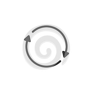 Circle arrows icon on white background