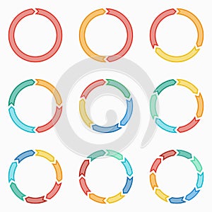 Circle arrows for infographic