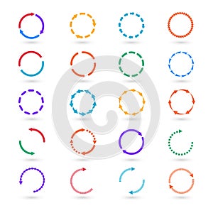 Circle arrows infographic elements vector set photo