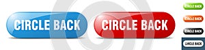 circle back button. key. sign. push button set