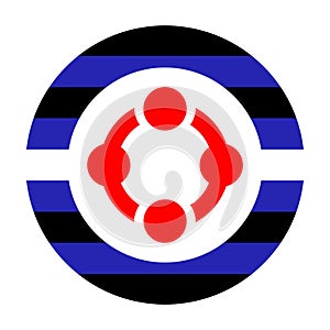 Circle badge Fetish flag vector illustration isolated.
