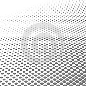 Circle black and white halftone dots texture background for abstract pattern and graphic design