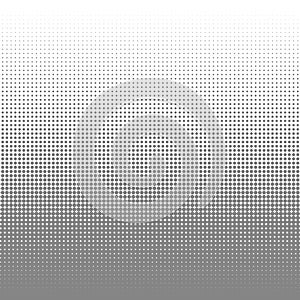 Circle black and white halftone dots texture background for abstract pattern and graphic design