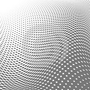 Circle black and white halftone dots texture background for abstract pattern and graphic design