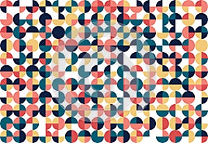 Circle bloc color texture backround art in geometric style