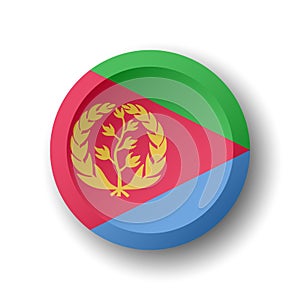 Circle button flag of Eritrea