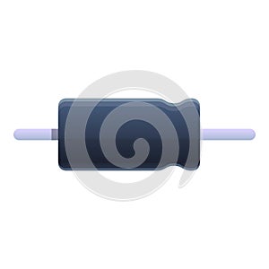 Circle capacitor icon, cartoon style