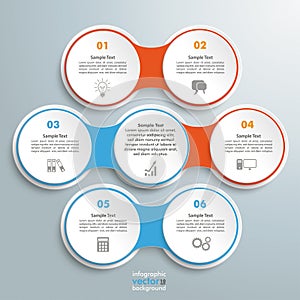Circle Chain 7 Options Infographic photo