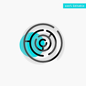 Circle, Circle Maze, Labyrinth, Maze turquoise highlight circle point Vector icon