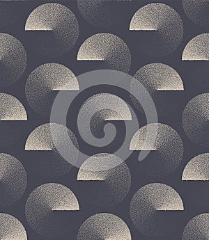 Circle Clockwise Gradient 60s 70s Seamless Pattern Vector Abstract Background