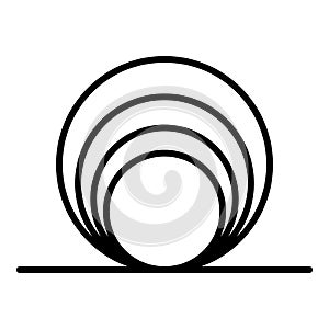 Circle coil icon, outline style