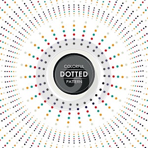 Circle colorful dots pattern background design