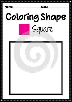 Circle coloring page for preschool, kindergarten & Montessori kids to practice visual art drawing and coloring activities