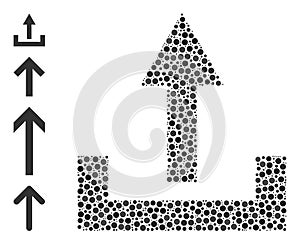 Dotted Upload Composition of Rounded Dots and Similar Icons
