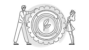 circle continuous improvement vector