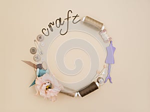 Circle from craft supplies.