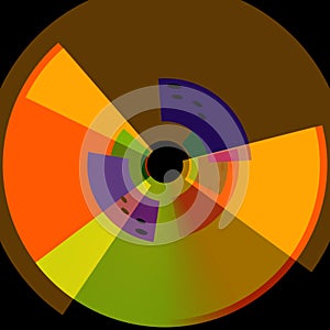 Circle created art of use color brush   design patterns