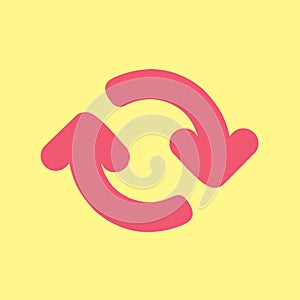 Circle cute love arrows rotation refresh symbol vector