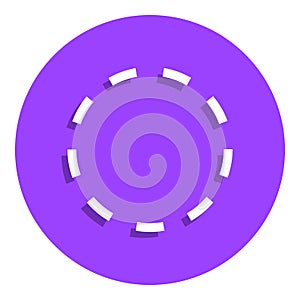 circle dash badge icon. Simple glyph, flat vector of web icons for ui and ux, website or mobile application photo
