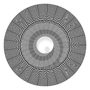 Circle design element. Abstract geometric pattern. Lines texture