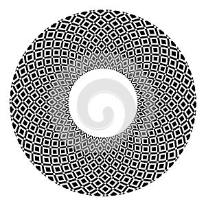 Circle design element. Abstract geometric rotation pattern