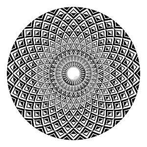 Circle design element. Abstract geometric rotation pattern