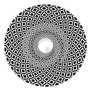 Circle design element. Abstract geometric rotation pattern