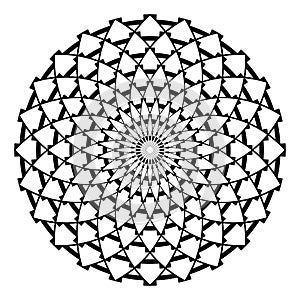 Circle design element. Abstract geometric rotation pattern