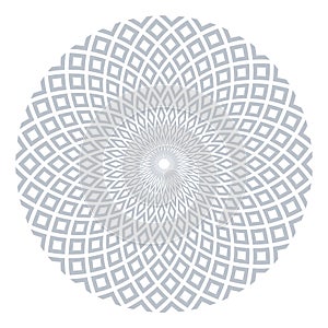Circle design element. Geometric rotation pattern.
