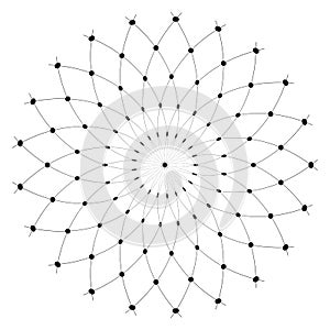 Circle design element. Rotation circular pattern
