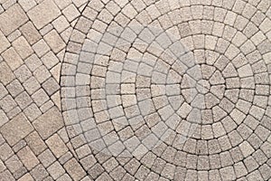 Circle Design pattern in patio paving