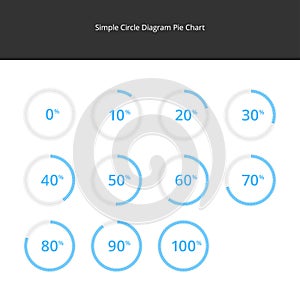 Circle Diagram Pie Charts Infographics - Blue