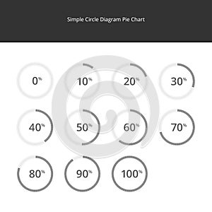 Circle Diagram Pie Charts Infographics - Grey
