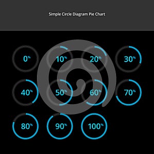 Circle Diagram Pie Charts Infographics - Light Blue