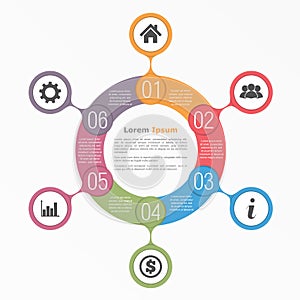 Circle Diagram Six Elements