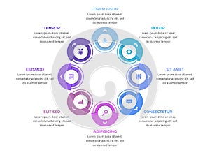 Circle Diagram Template - Eight Elements