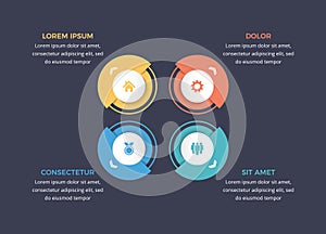 Circle Diagram Template - Four Elements