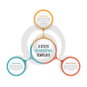 Circle Diagram with Three Steps