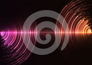 Circle digital abstract layer background