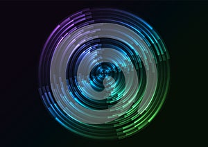 Circle digital abstract layer background
