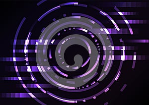 Circle digital pixel abstract background